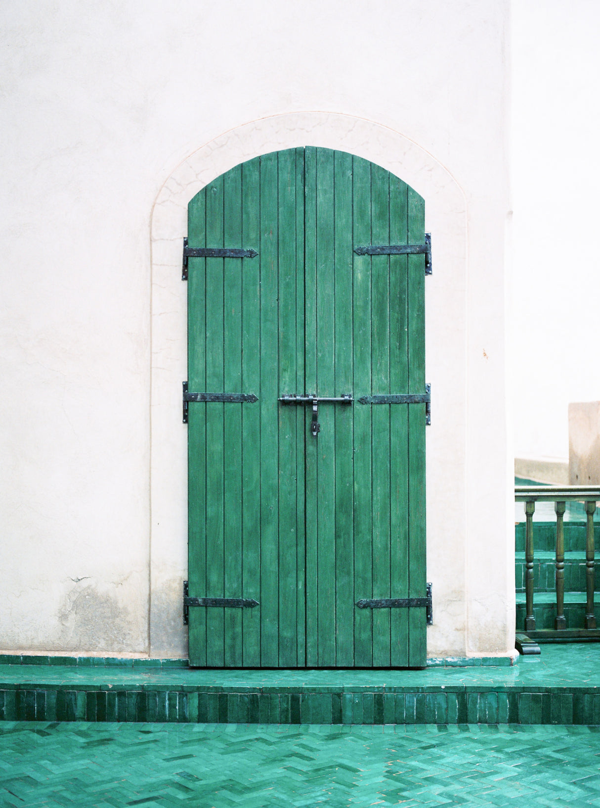 Marrakesh Green Door Poster och Canvastavla