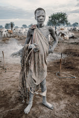 Young Mundari herder Poster och Canvastavla