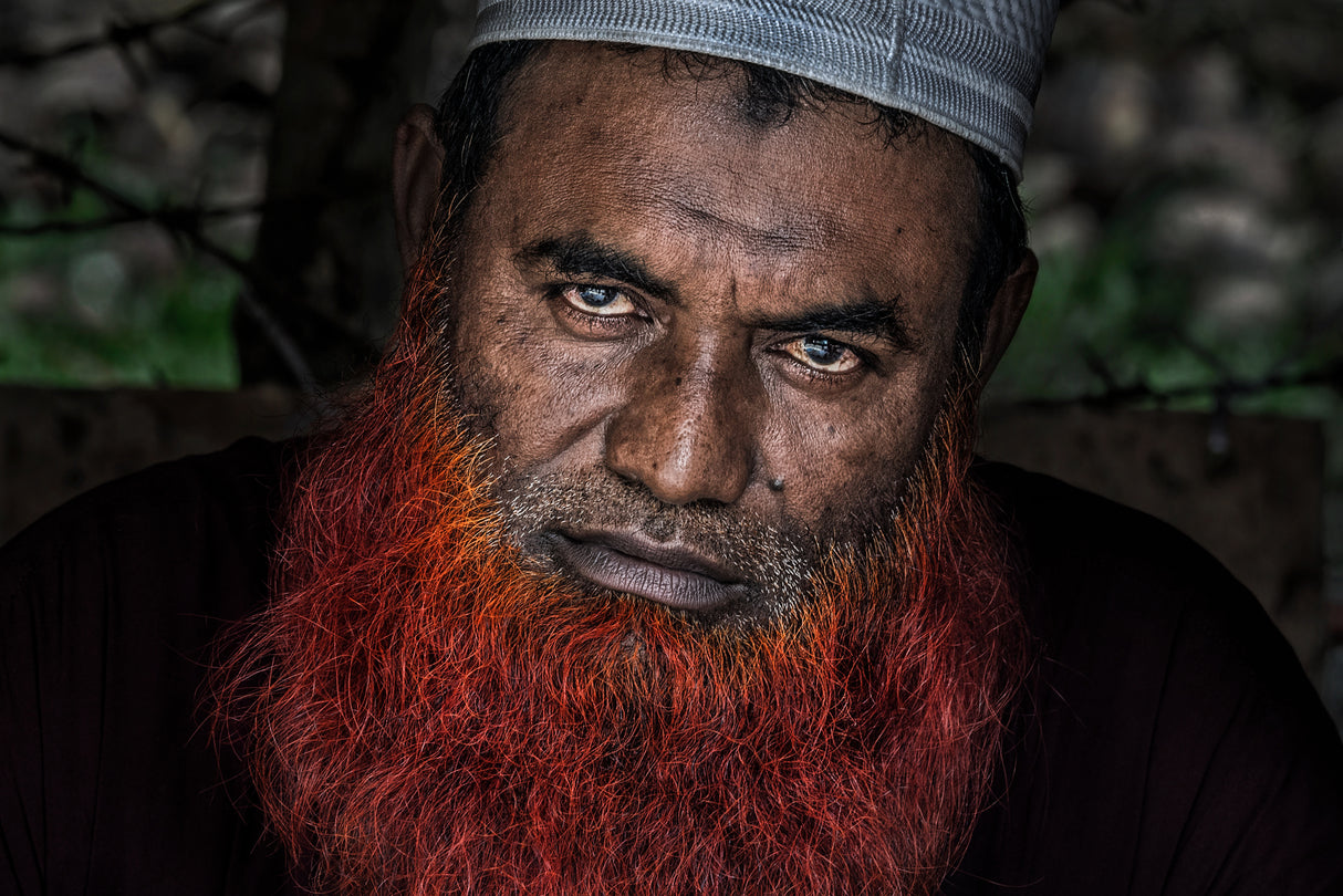 Red beard man from Papua New Guinea Poster och Canvastavla