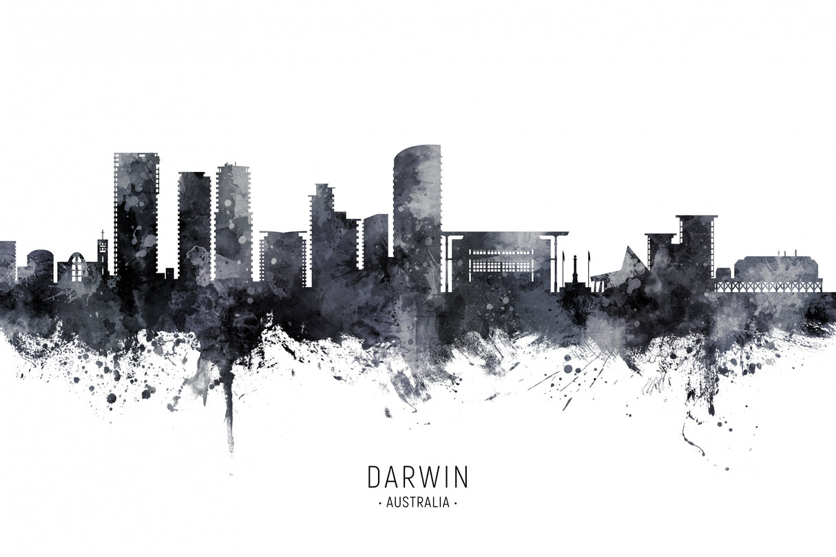 Darwin Australia Skyline Poster och Canvastavla