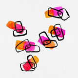 Abstract Shapes Mauve Poster och Canvastavla