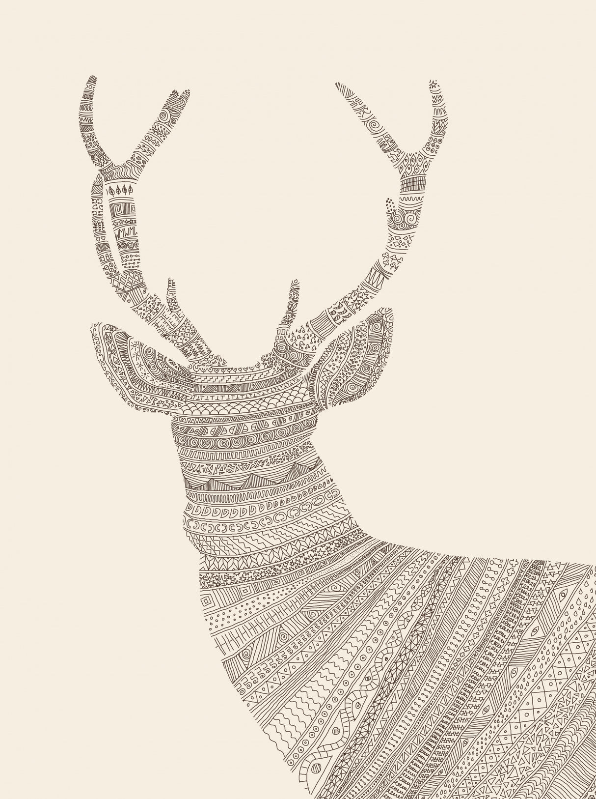 Stag Beige Poster och Canvastavla