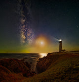 Moon, Milkyway and the Lighthouse Poster och Canvastavla