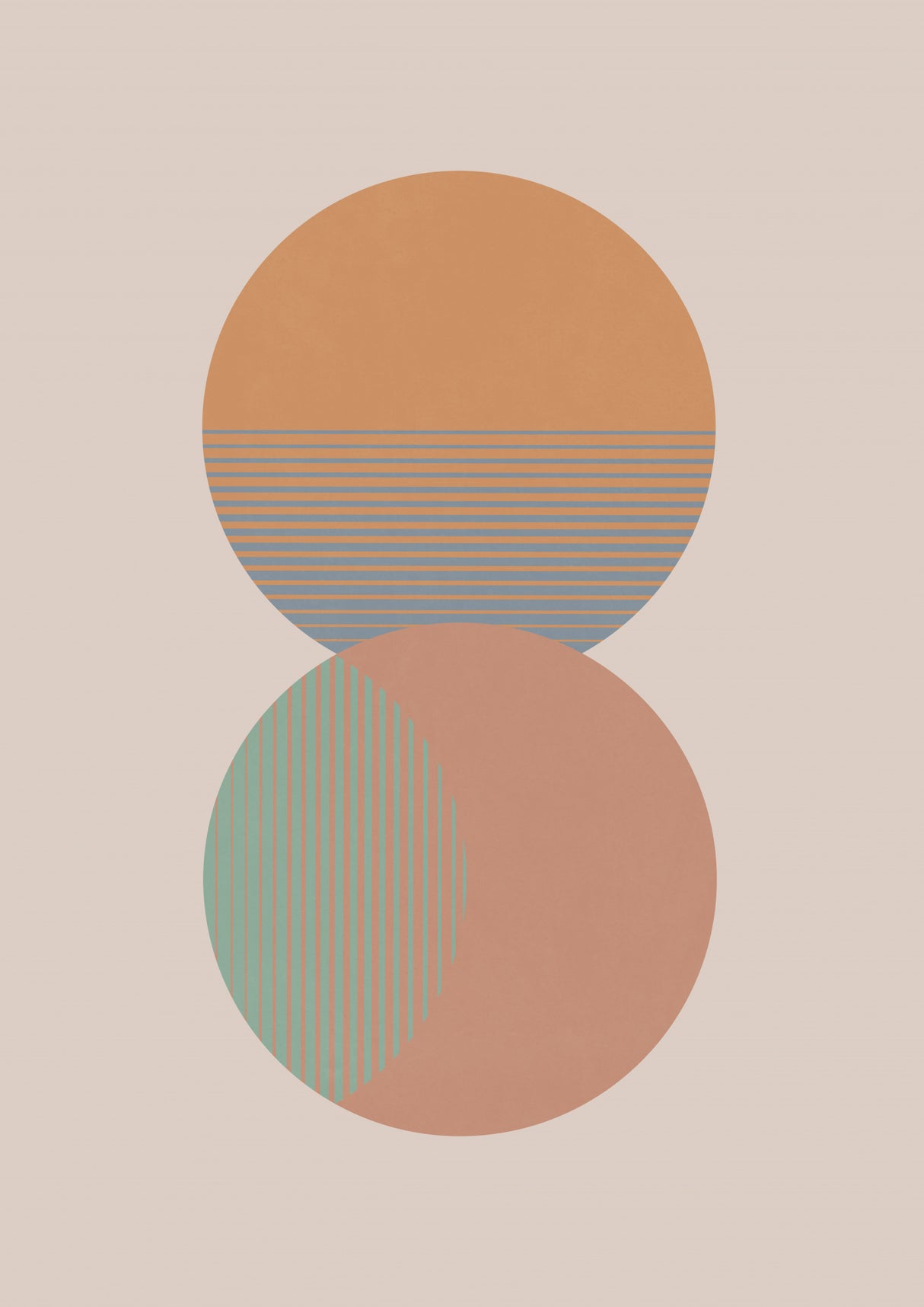 Circle Sun & Moon Colour Poster och Canvastavla