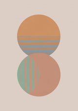 Circle Sun & Moon Colour Poster och Canvastavla