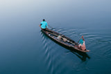 Men Rowing A Boat Poster och Canvastavla