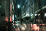 Night walk through the alleys of Parma Poster och Canvastavla