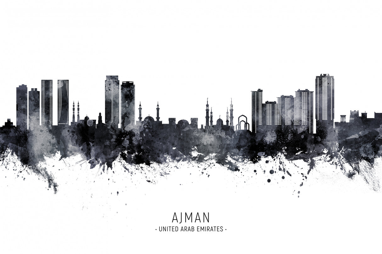Ajman Skyline Poster och Canvastavla