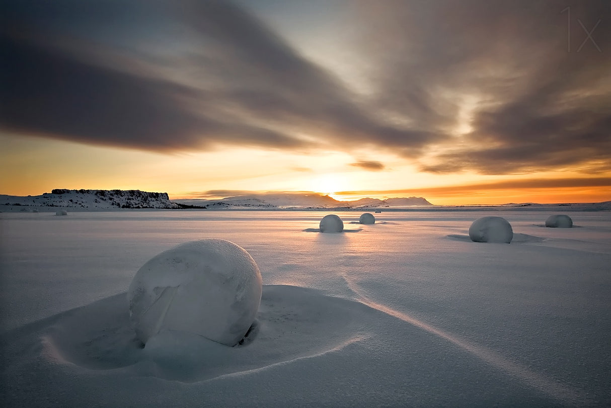Snow bales Poster och Canvastavla