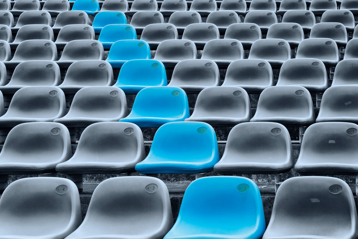 Row Blue Poster och Canvastavla