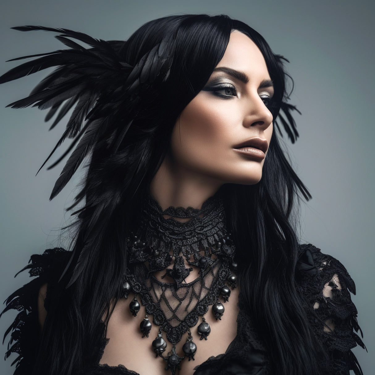 Black Hair Poster och Canvastavla