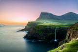 Serenity of Mulafossur Waterfall Poster och Canvastavla