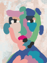 Painted Portrait Expression Poster och Canvastavla