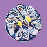 Oysters On a Plate Purple Poster och Canvastavla