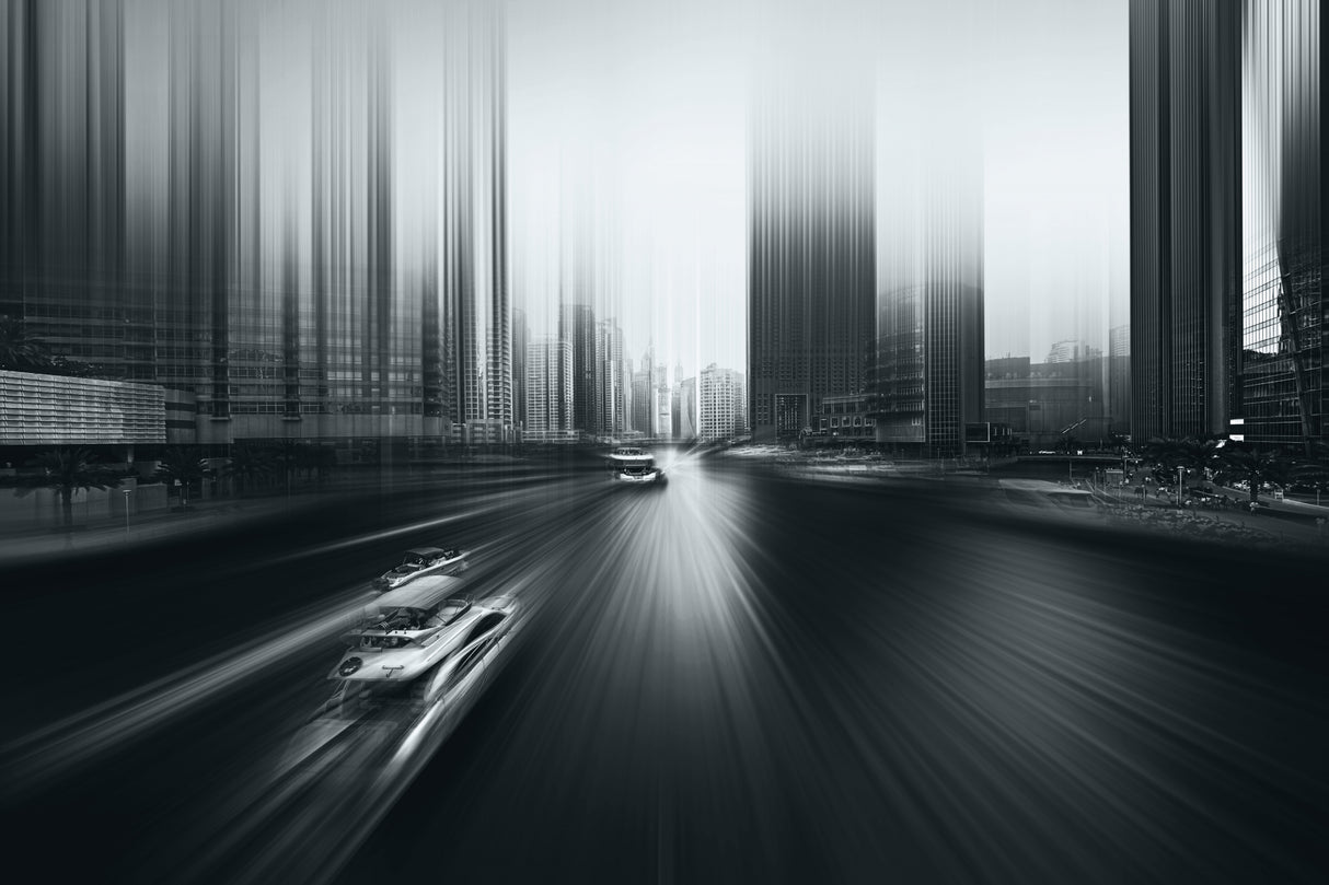 Acceleration - Monochrome Poster och Canvastavla