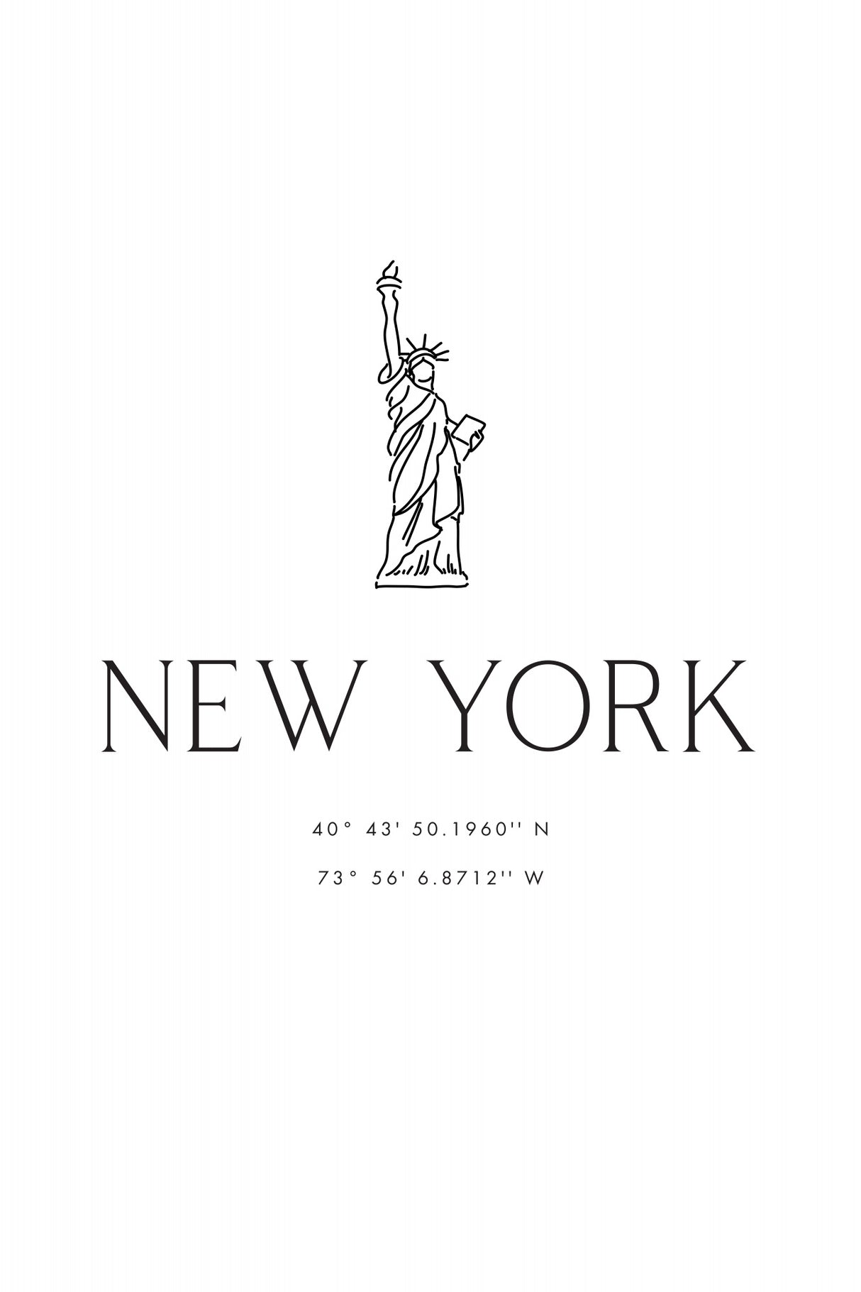 New York city coordinates Poster och Canvastavla