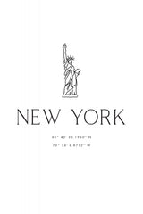New York city coordinates Poster och Canvastavla