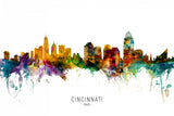 Cincinnati Ohio Skyline Poster och Canvastavla