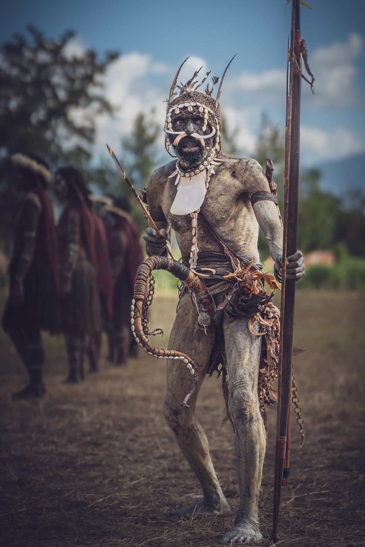 Dani Warrior performing during Baliem Festival Poster och Canvastavla