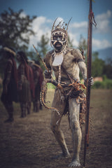 Dani Warrior performing during Baliem Festival Poster och Canvastavla