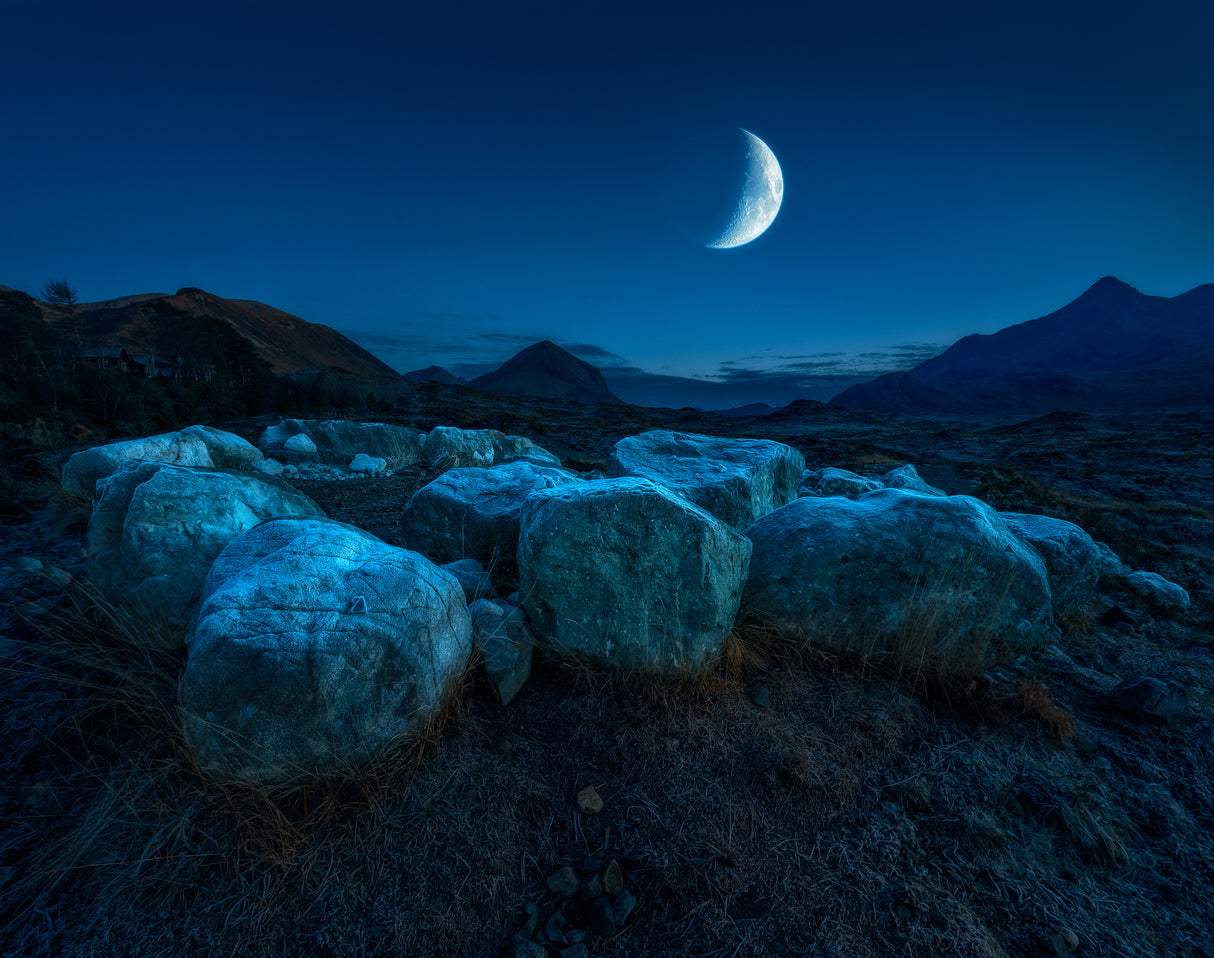 Moonrise, Sligachan Poster och Canvastavla