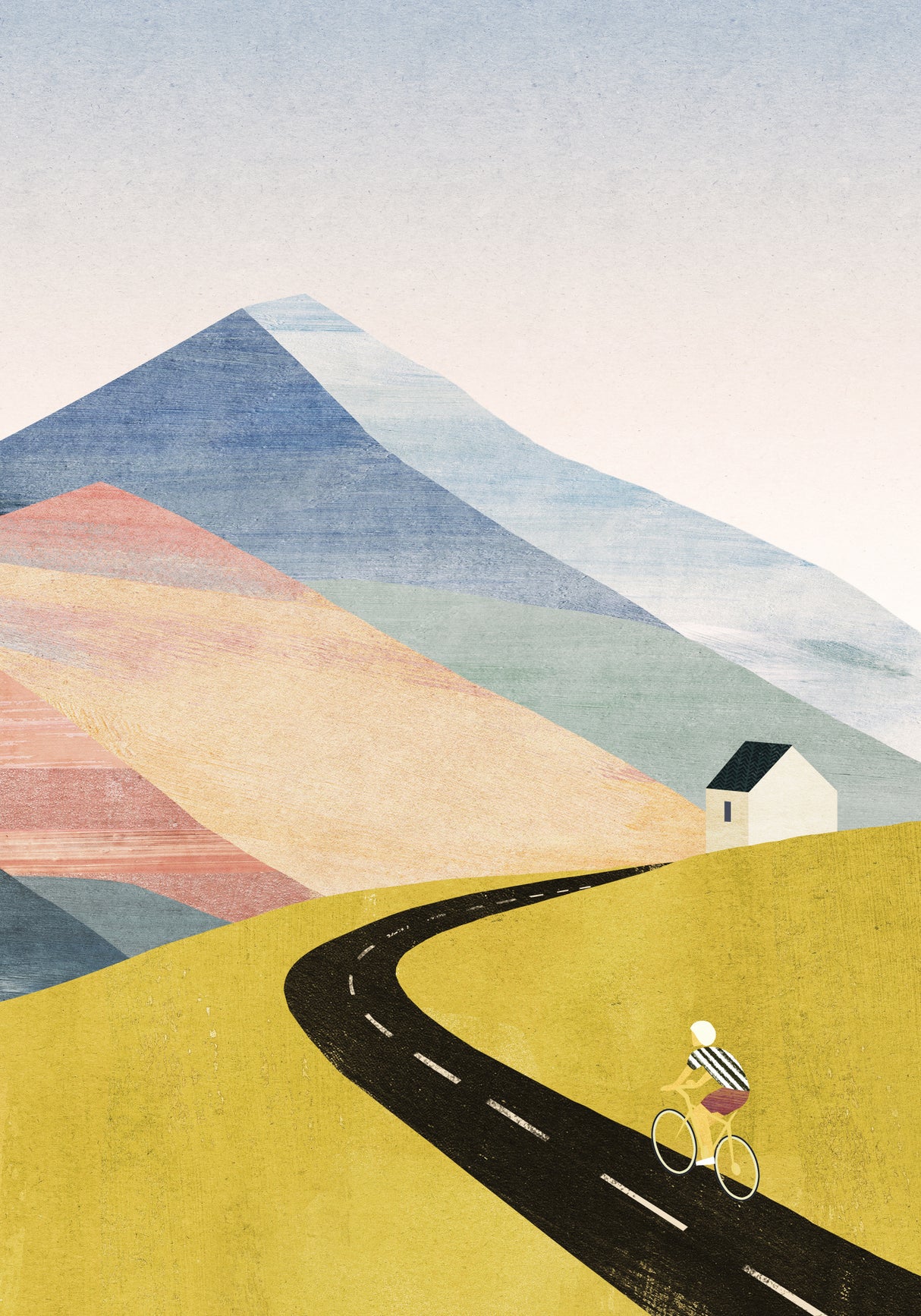 Cycling Home Poster och Canvastavla