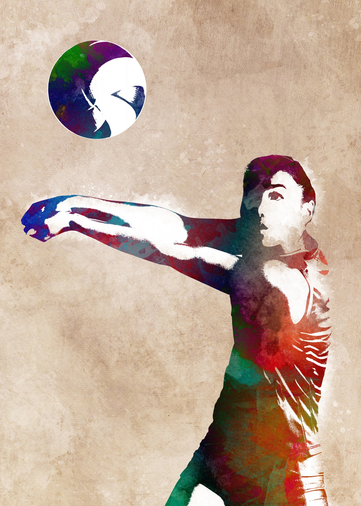 Volleyball sport art Poster och Canvastavla