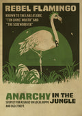 Flamingo rebel print Poster och Canvastavla