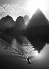 Fisherman at sunrise Poster och Canvastavla