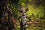 KIBISH, ETHIOPIA - The boy Suri tribe with traditional dress. Poster och Canvastavla