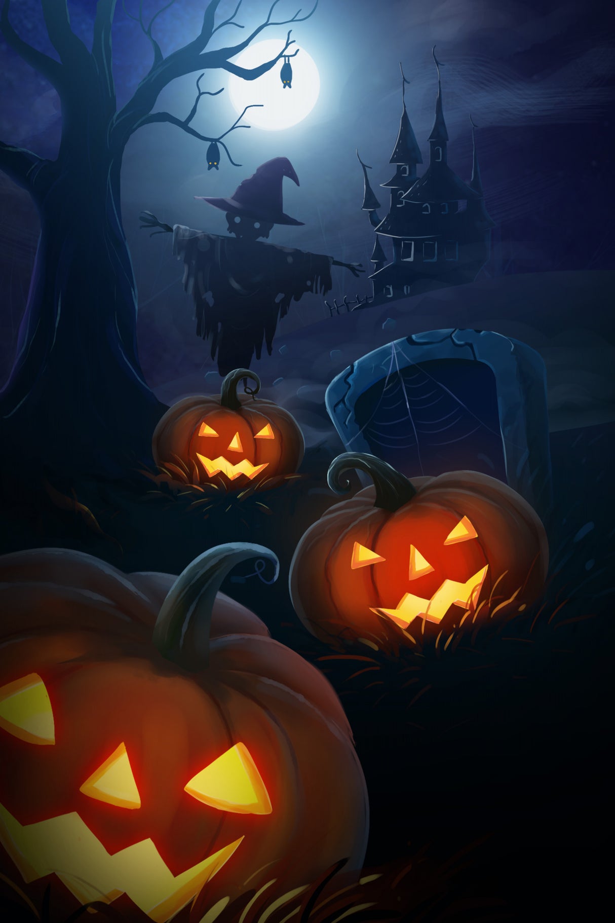 Pumpkin Night Poster och Canvastavla
