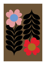 Flowers Gold Poster och Canvastavla