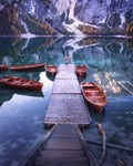 Lago di Braies Poster och Canvastavla
