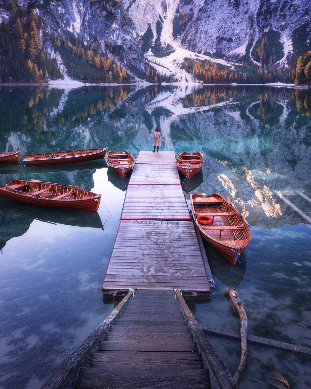Lago di Braies Poster och Canvastavla