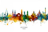 Helsinki Finland Skyline Poster och Canvastavla