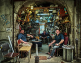 The traditional coppersmith profession in the city of Mosul Poster och Canvastavla