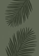 PALM LEAF 05 ALL GREEN Poster och Canvastavla