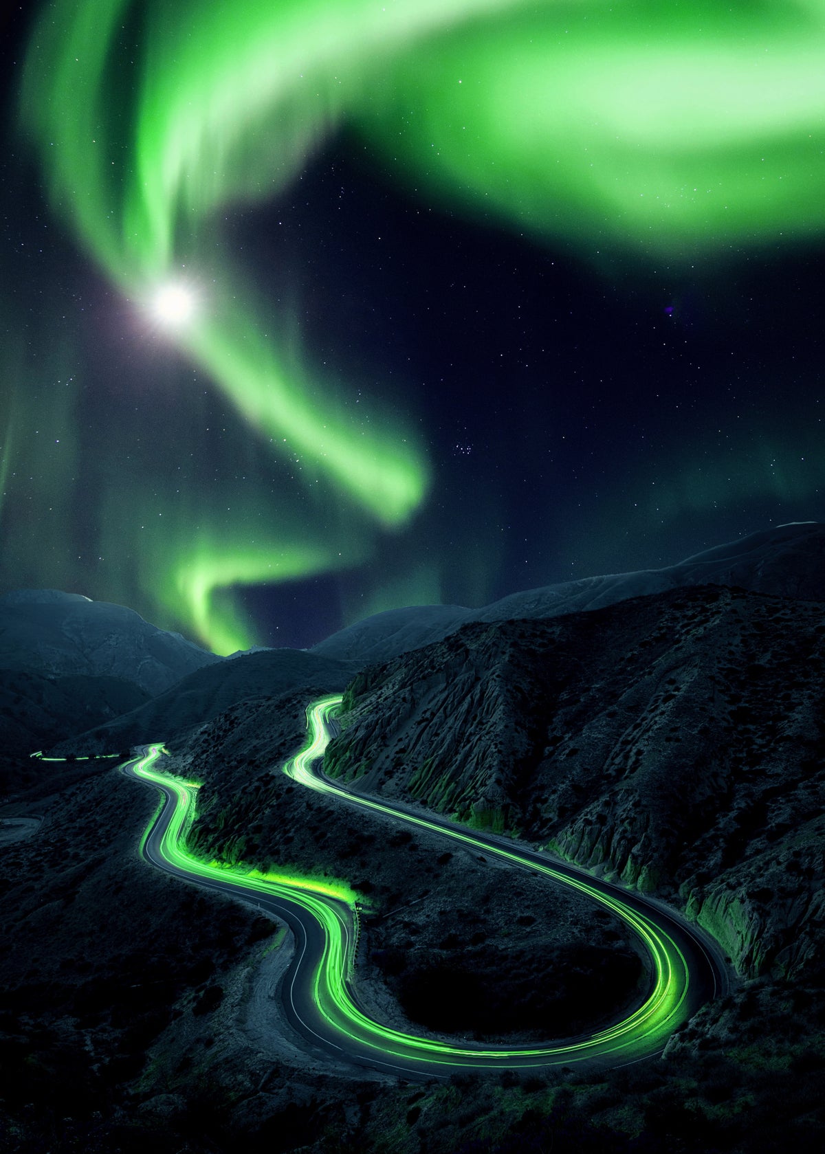 Aurora Borealis Light Poster och Canvastavla