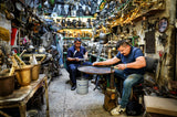 The traditional coppersmith profession in the city of Mosul Poster och Canvastavla