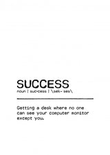 Quote Success Poster och Canvastavla