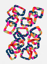Floral Rectangle Chain Poster och Canvastavla