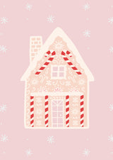 Pink Gingerbread House Poster och Canvastavla