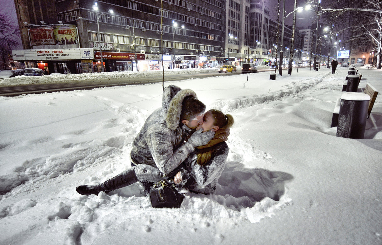 Winter kiss Poster och Canvastavla