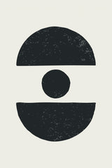 Black Abstract Shapes Series #4 Poster och Canvastavla