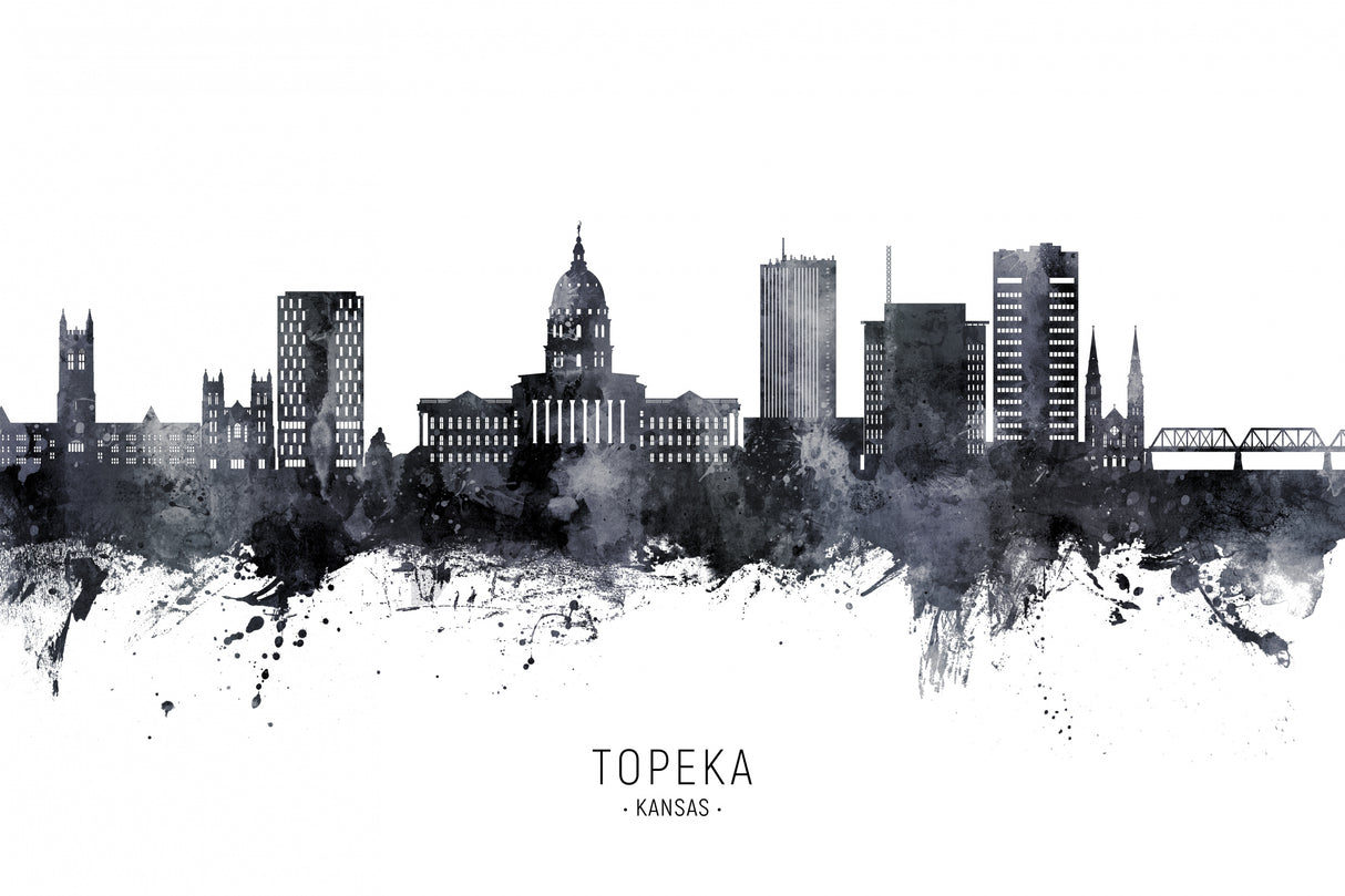 Topeka Wyoming Skyline Poster och Canvastavla