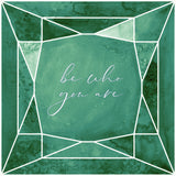 Be who you are gem emerald green Poster och Canvastavla
