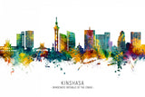Kinshasa Democratic Republic of the Congo Skyline Poster och Canvastavla