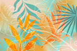Tropical Summer Orange Turquoise Poster och Canvastavla