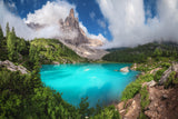 Veneto - Lago di Sorapis Panorama Poster och Canvastavla
