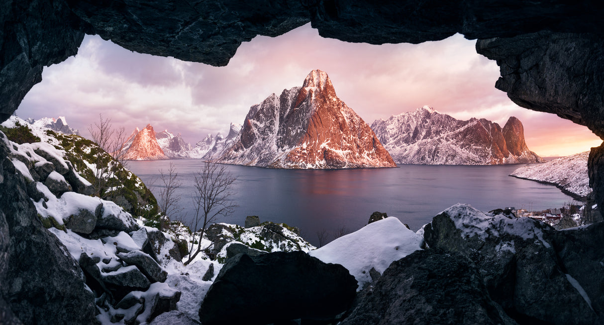 Arctic Cave, Norway Poster och Canvastavla